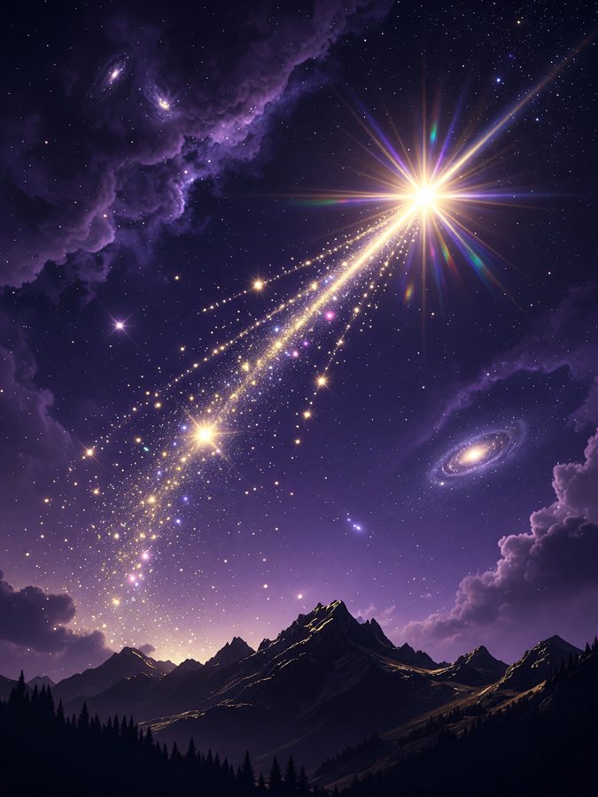 Shooting Star Streak — Cosmic Nebula Star game art
