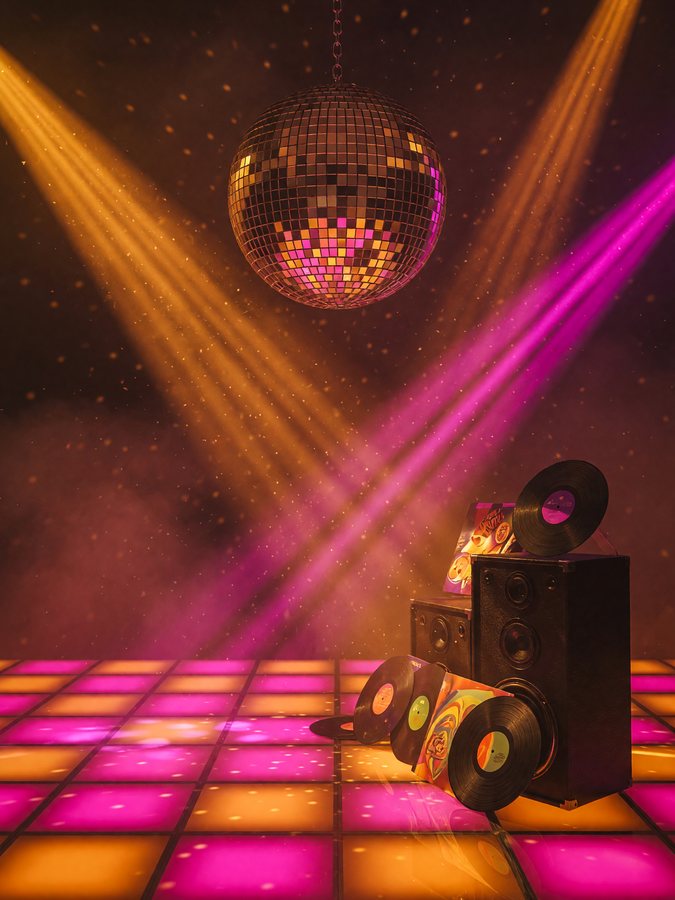 Disco Mirror Ball — 70s Disco Retro game art